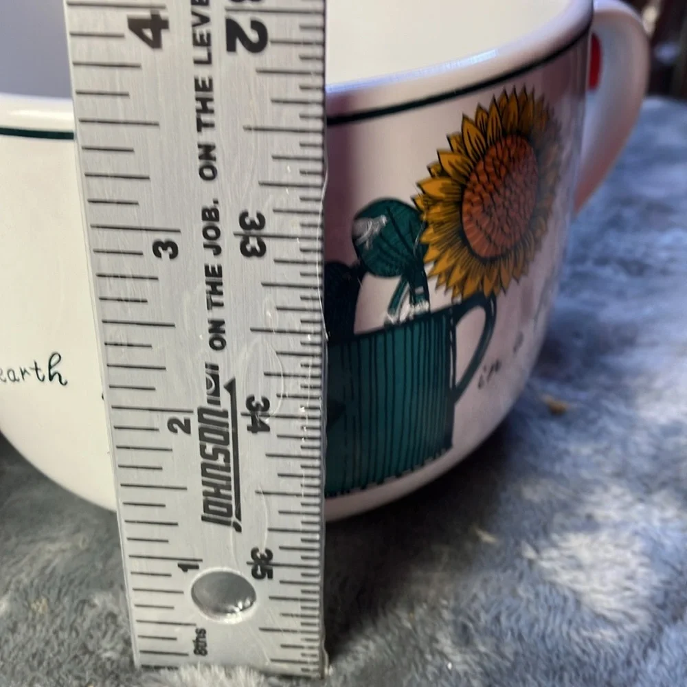 Riviera Van Beers by Signature Stoneware Sunflower Teacup & Saucer Set Set of 2 - Picture 10 of 13